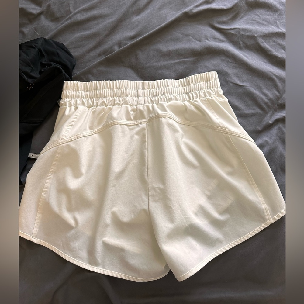 B size m athletic shorts white